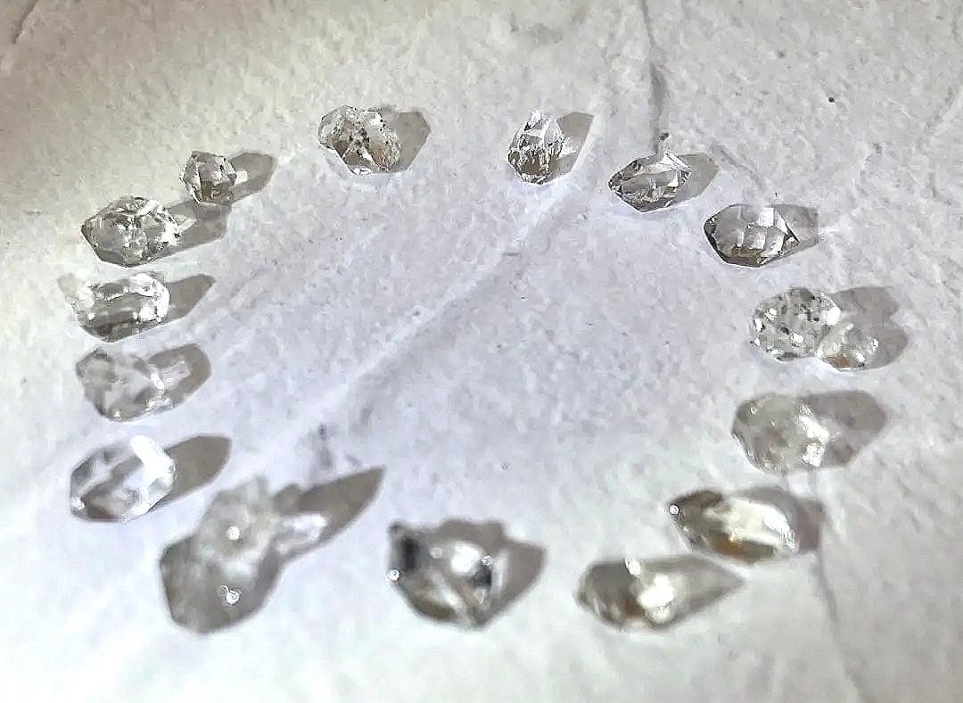 ハーキマー オイル入り 15粒セット ハーキマーダイヤモンド オイルイン