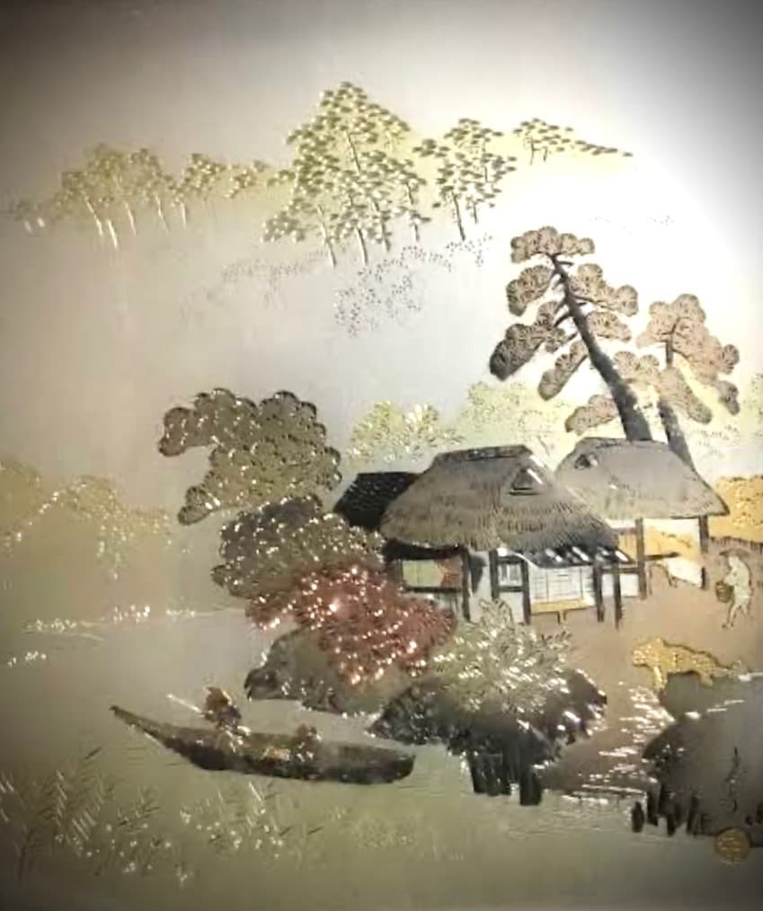 絵画 彫金画 光亭刻 / サイズ 横幅42cm 縦44cm