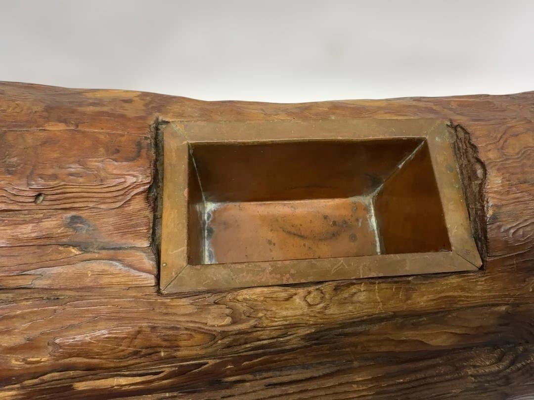 天然木 古材 流木風 花器　花台　盆栽　 プランター 一点物　01b75