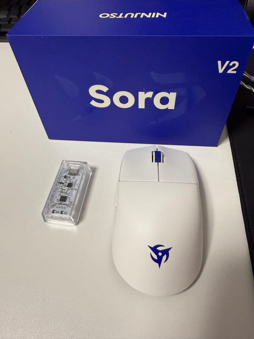 Ninjutsu Sora V2 ホワイト マウス 本体 8Kドングル付属