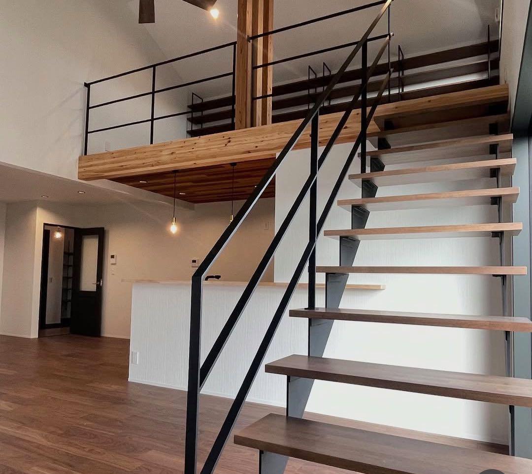 サイズ変更可能!IRON アイアン 階段 スケルトン 男前 インテリア おしゃれ