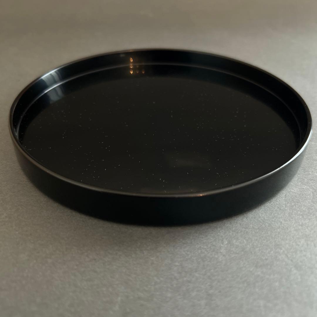 輪島塗本朱、黒漆五寸皿2客