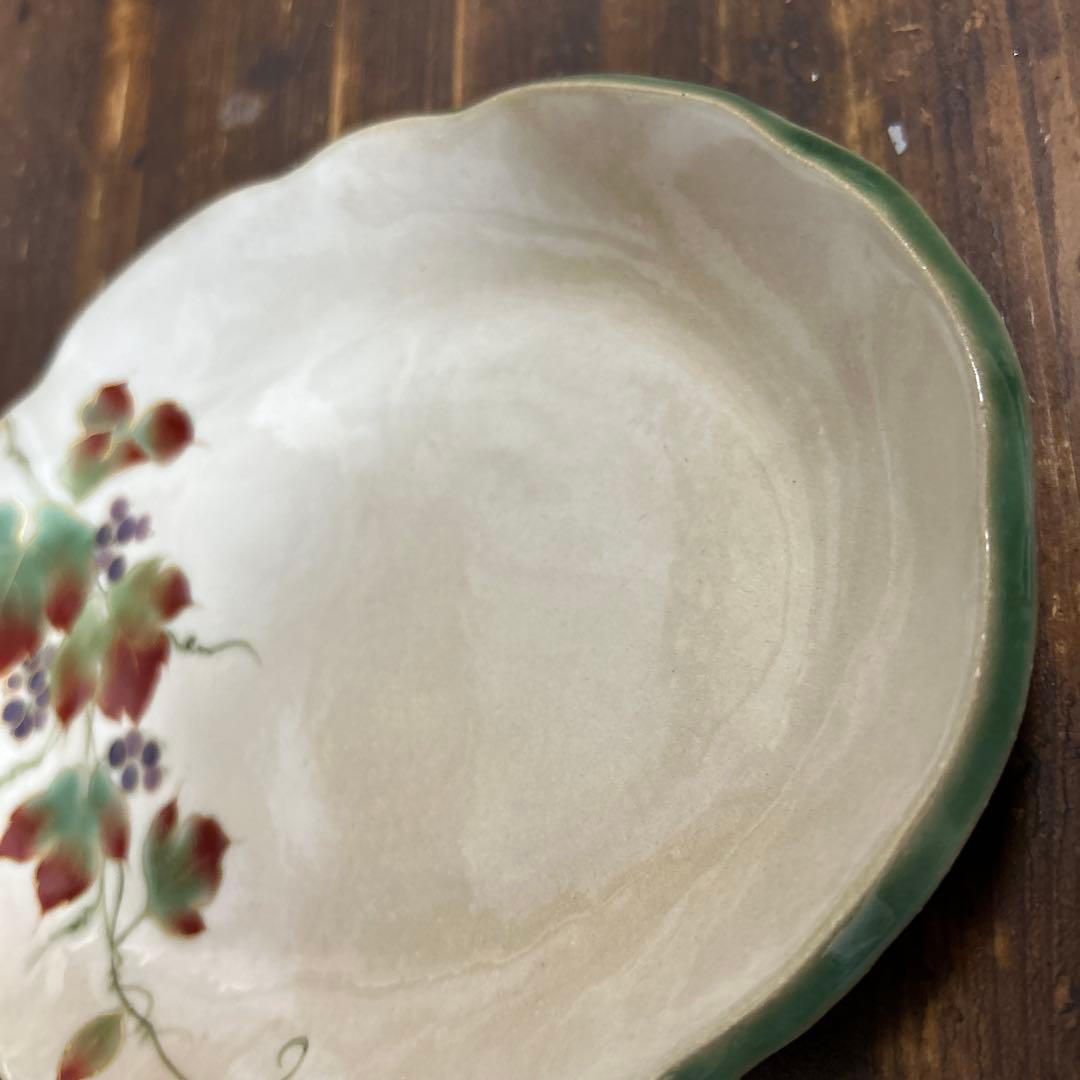 京都　京焼　清水焼　とうあん　陶葊　オーバル皿　山葡萄