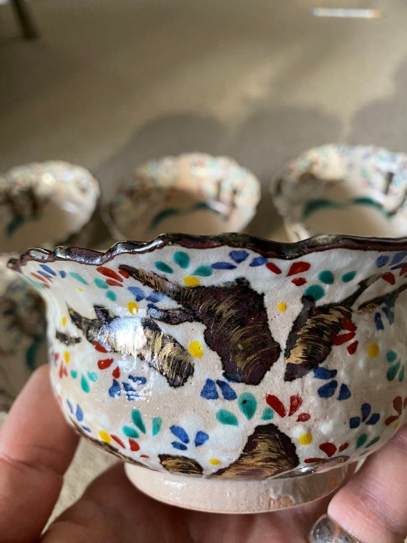 乾山写　吉野桜向付10客客 京焼　新品未使用