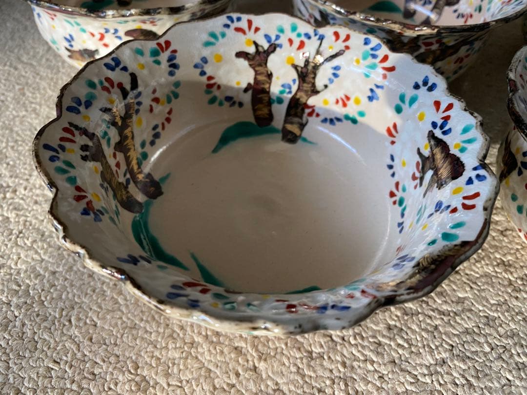 乾山写　吉野桜向付10客客 京焼　新品未使用