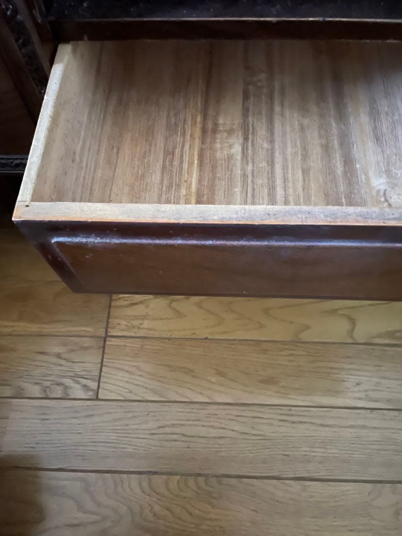 昭和(1960年代)アンティーク　映りの透明感が違う高級鏡使用　三面鏡化粧台