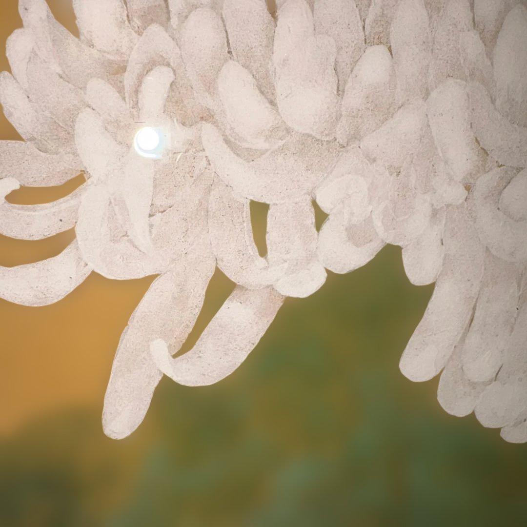 絵画　菊と蝶　　⚠️素人画