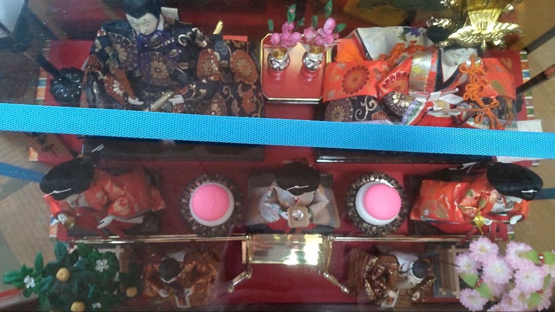 雛人形 三段飾り 七人飾り ガラスケース入