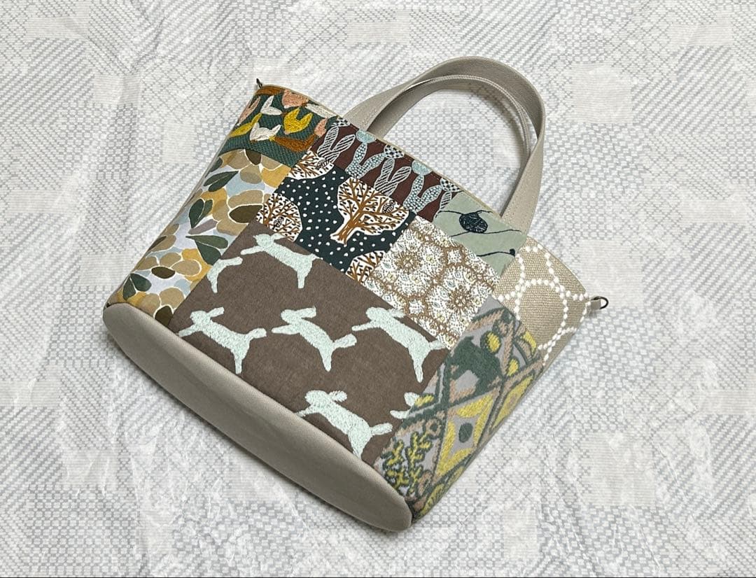 sale ハンドメイド ミナペルホネン パッチのオーバルトート(L)