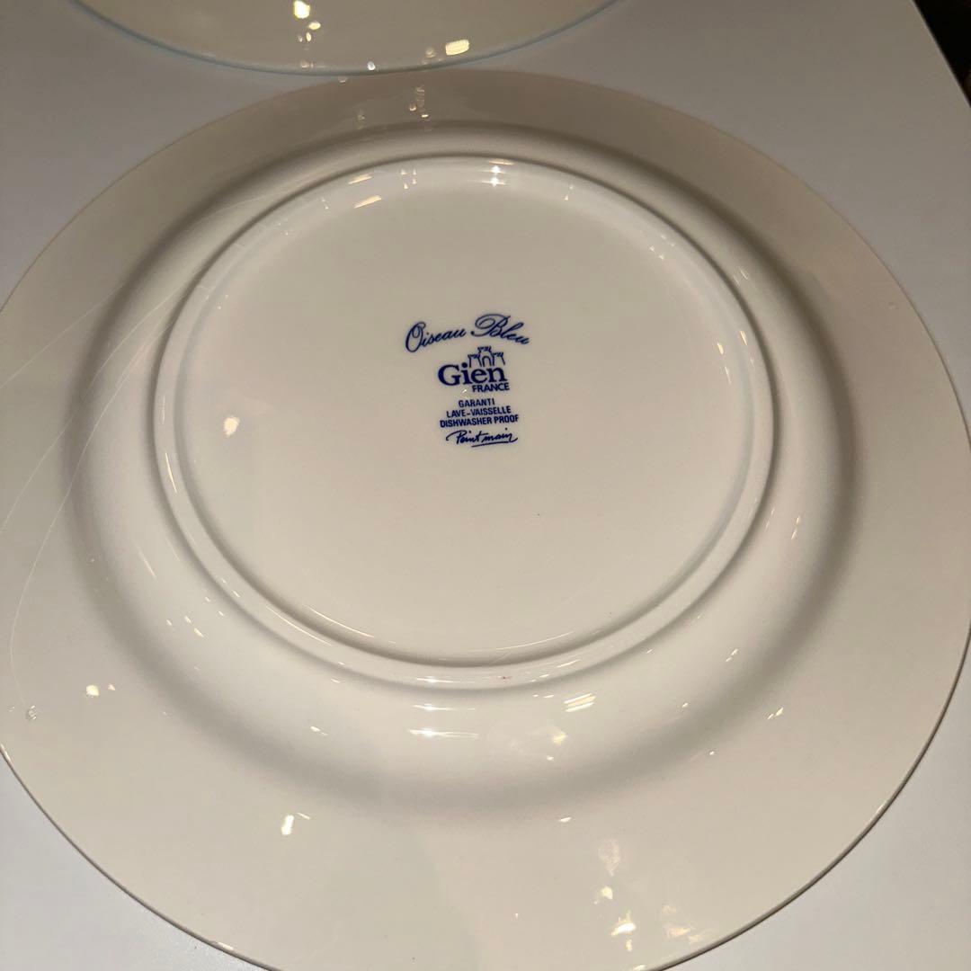 ジアン オワゾブルー ディナープレート×2 ほぼ未使用 France 27cm
