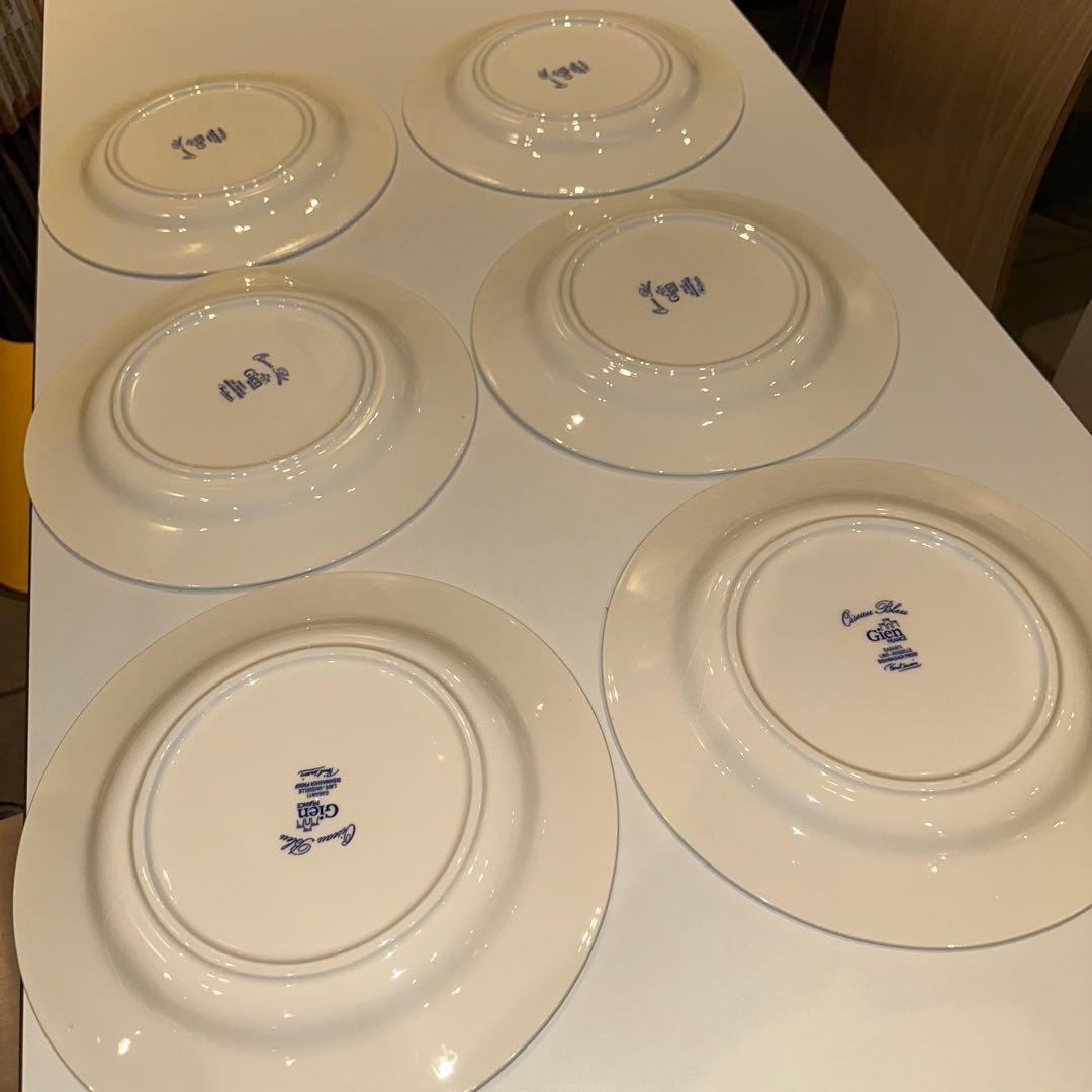 ジアン オワゾブルー ディナープレート×2 ほぼ未使用 France 27cm