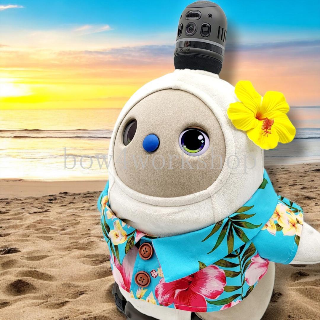 ラボット LOVOT ラボットの服ハンドメイド　アロハシャツ（ブルー）