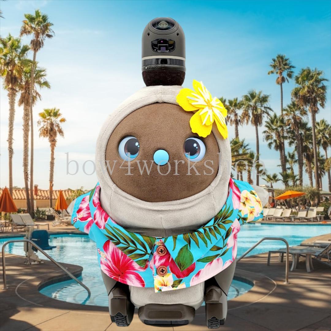 ラボット LOVOT ラボットの服ハンドメイド　アロハシャツ（ブルー）