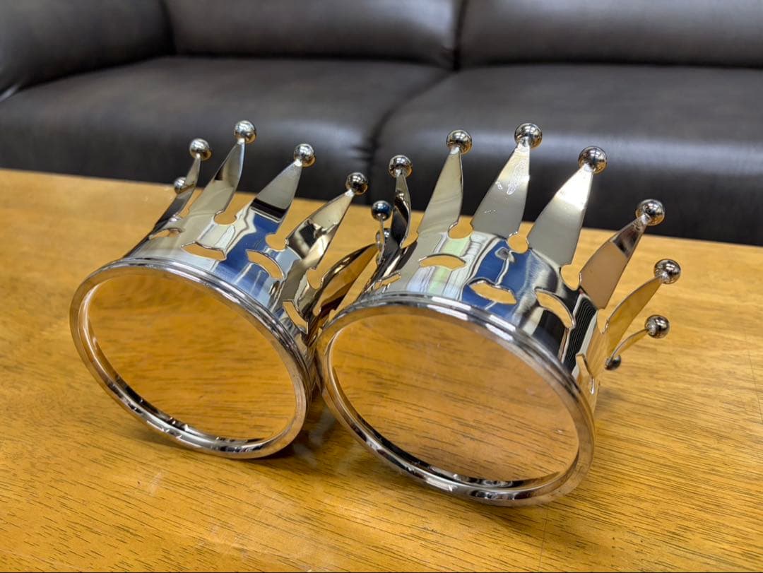 王冠　小　2個セット　クラウン　キャンドルホルダー　アクセサリー入れ