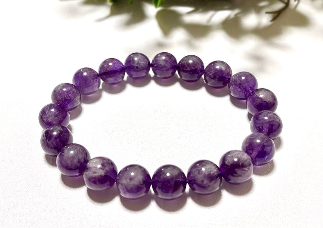 最高品質　超希少入手困難　愛の守護石　エンジェルクラウドアメジストのブレス