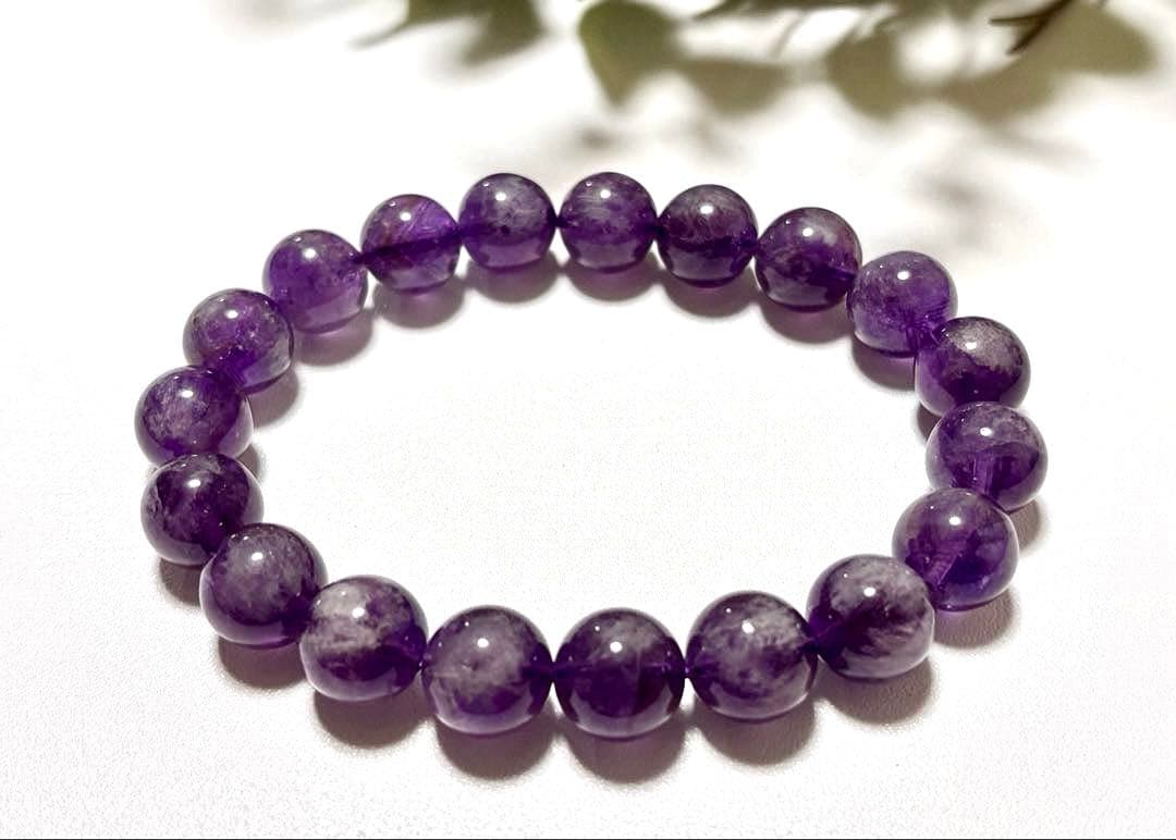 最高品質　超希少入手困難　愛の守護石　エンジェルクラウドアメジストのブレス