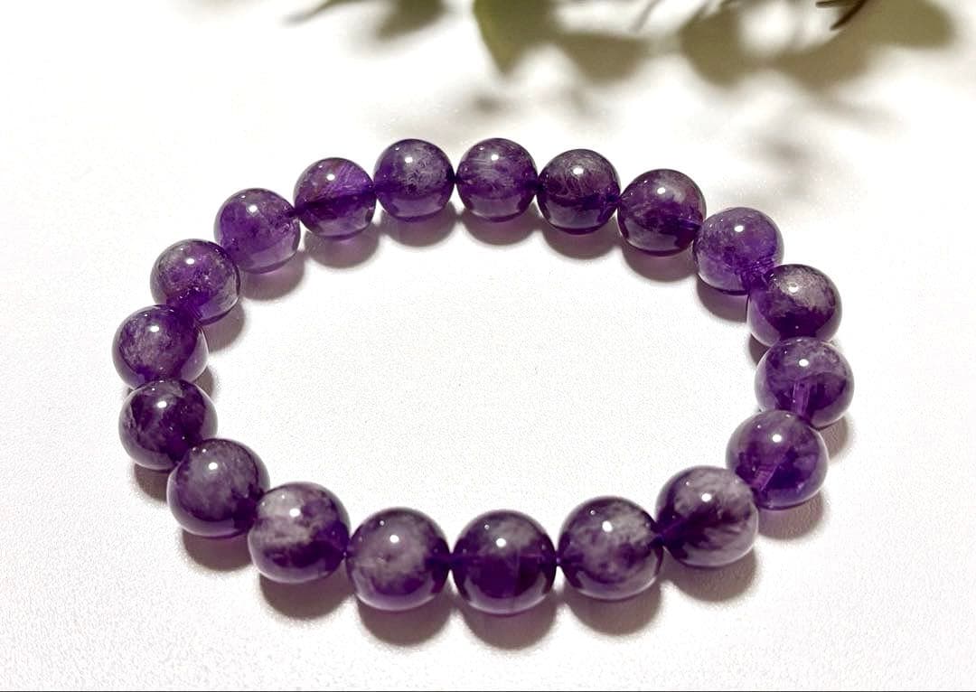 最高品質　超希少入手困難　愛の守護石　エンジェルクラウドアメジストのブレス