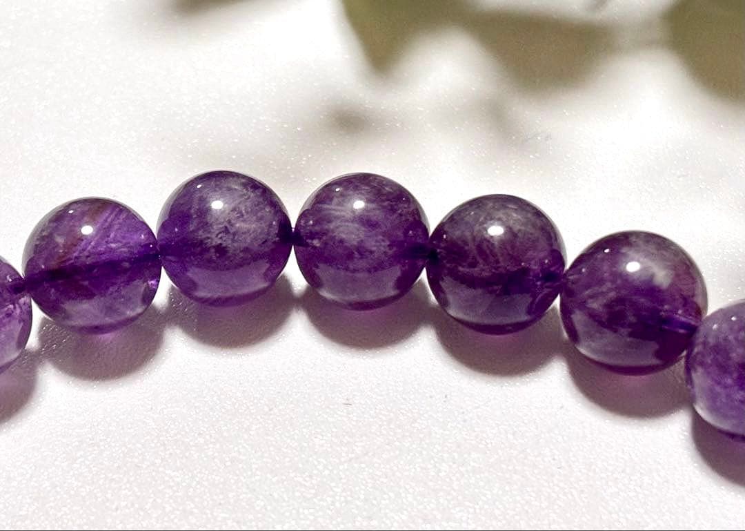 最高品質　超希少入手困難　愛の守護石　エンジェルクラウドアメジストのブレス