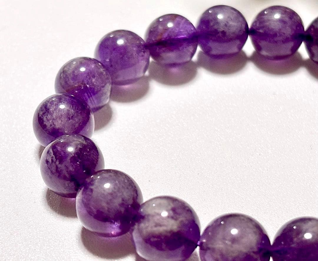 最高品質　超希少入手困難　愛の守護石　エンジェルクラウドアメジストのブレス