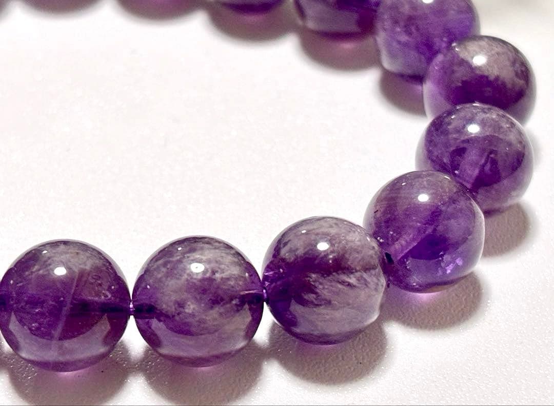 最高品質　超希少入手困難　愛の守護石　エンジェルクラウドアメジストのブレス