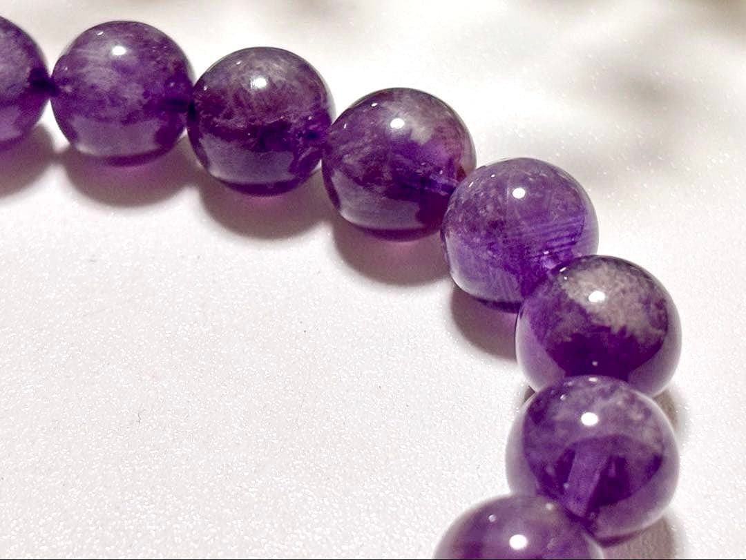 最高品質　超希少入手困難　愛の守護石　エンジェルクラウドアメジストのブレス