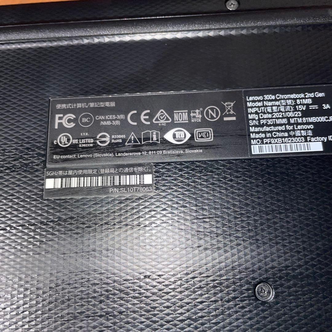 Chromebook本体 Intel Chromebook Lenovo 300e