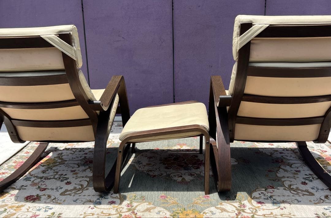 ロッキングチェア、ブラウン/グロースエッグシェル