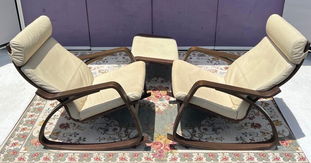 ロッキングチェア、ブラウン/グロースエッグシェル