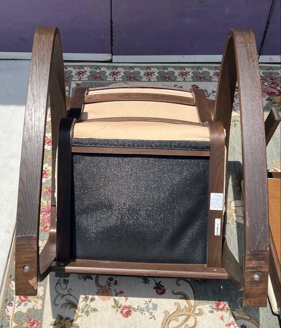 ロッキングチェア、ブラウン/グロースエッグシェル