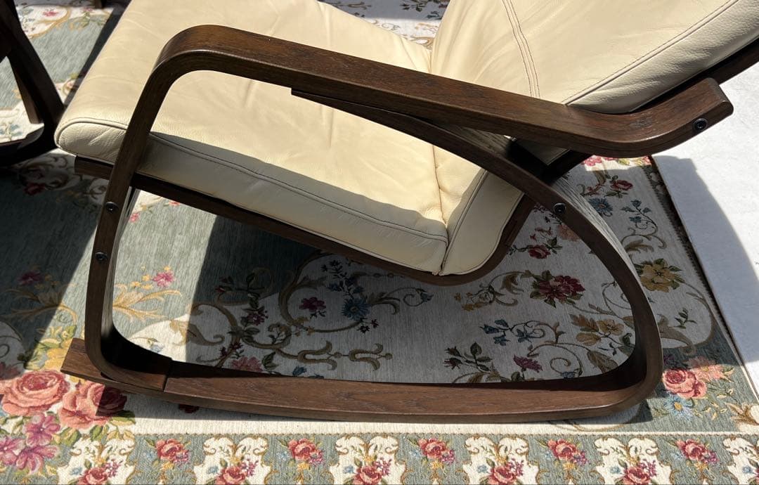 ロッキングチェア、ブラウン/グロースエッグシェル