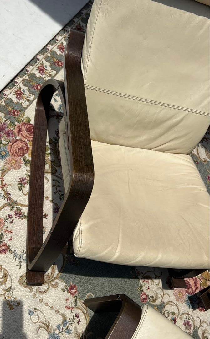 ロッキングチェア、ブラウン/グロースエッグシェル