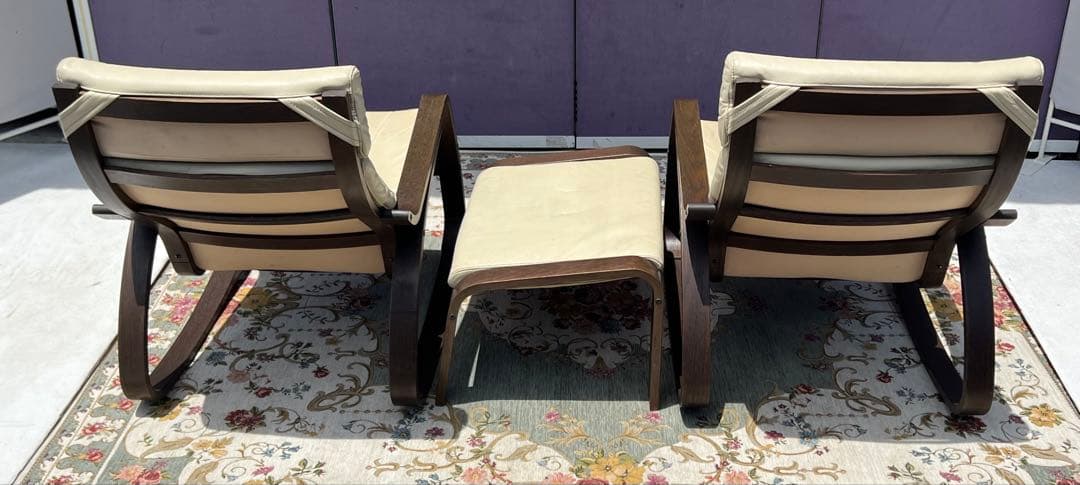 ロッキングチェア、ブラウン/グロースエッグシェル