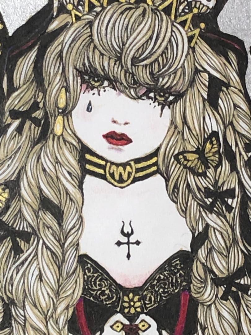 絵画 Moth Girl