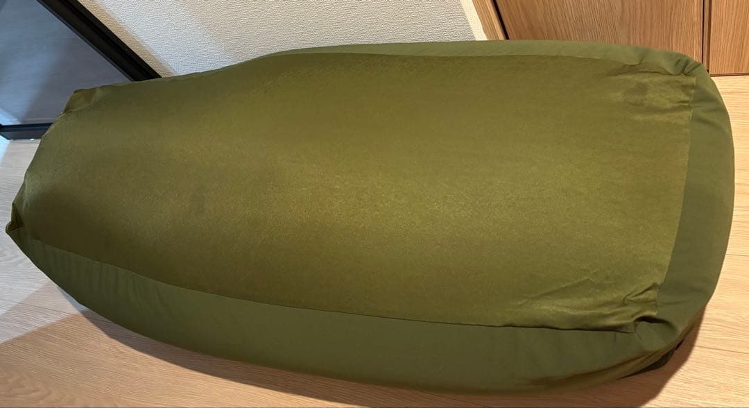 無印良 体にフィットするソファ 長方形　本体＋カバー（カーキ）