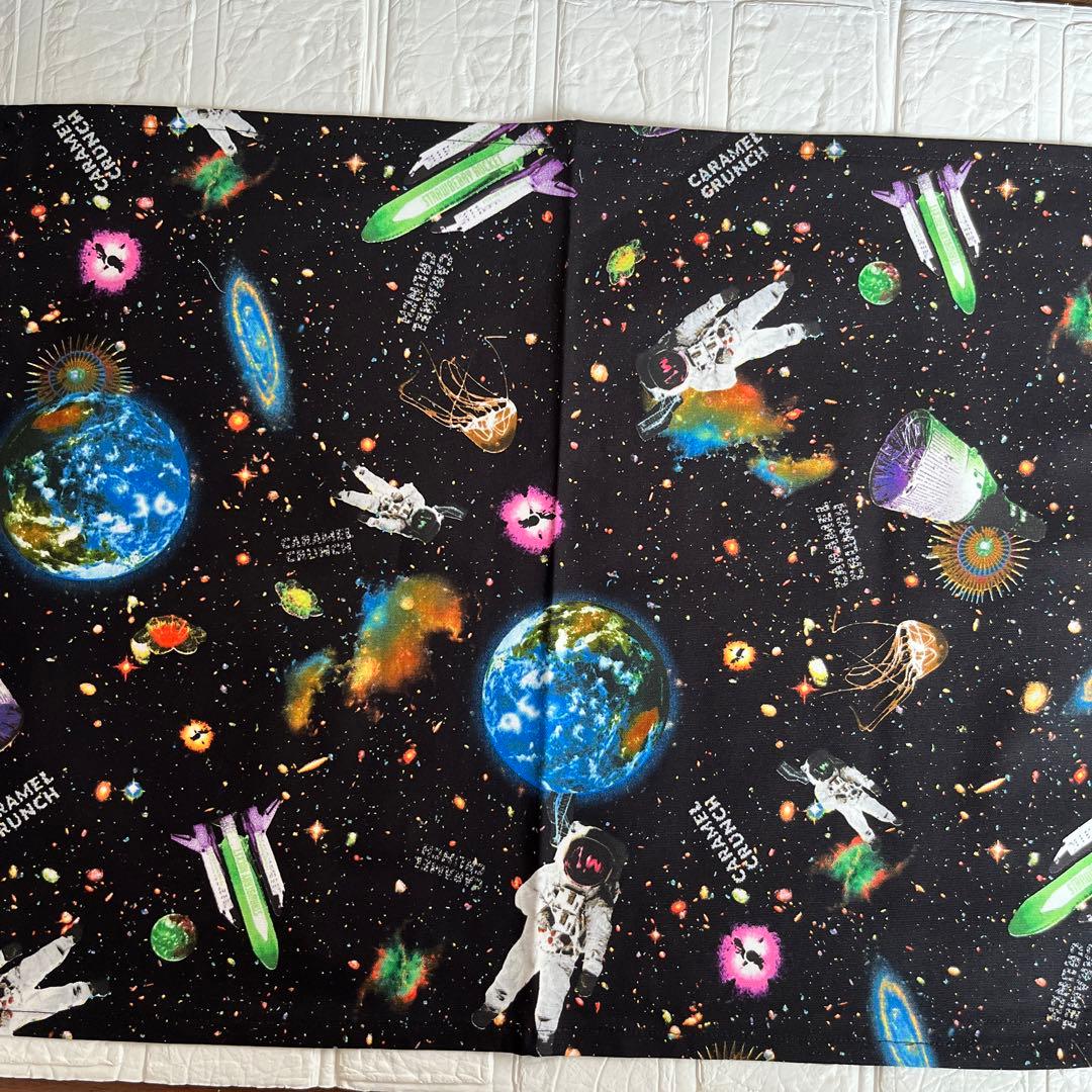 R4⭐︎ランチマット 40×50 ネームラベル付　4枚セット　宇宙　昆虫　国旗