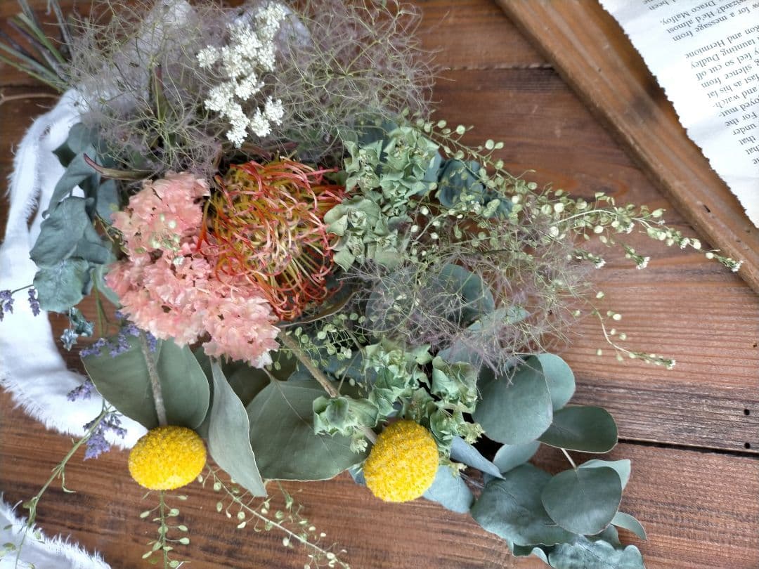 ネイティブドライフラワー ドライフラワースワッグ スモークツリー