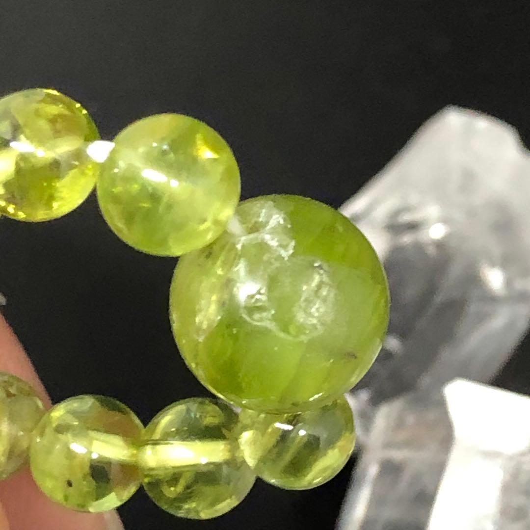 ペリドット　ルビーSA オニキス　天然石ブレスレット