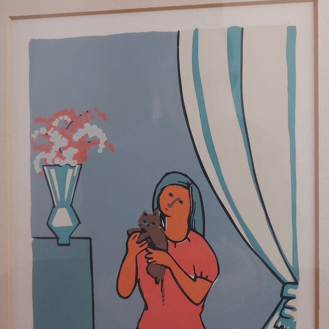 【特別値下げ】Ayako Kanbe(かんべあやこ)　猫と少女