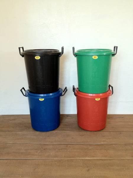 数量限定　貴重　 海外製　可愛い　バケツ　蓋付　11ガロン(約41.8L)　収納