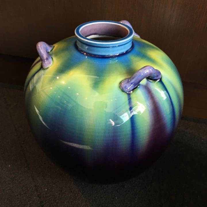 ☆人間国宝☆ 徳田八十吉・碧明釉・壺