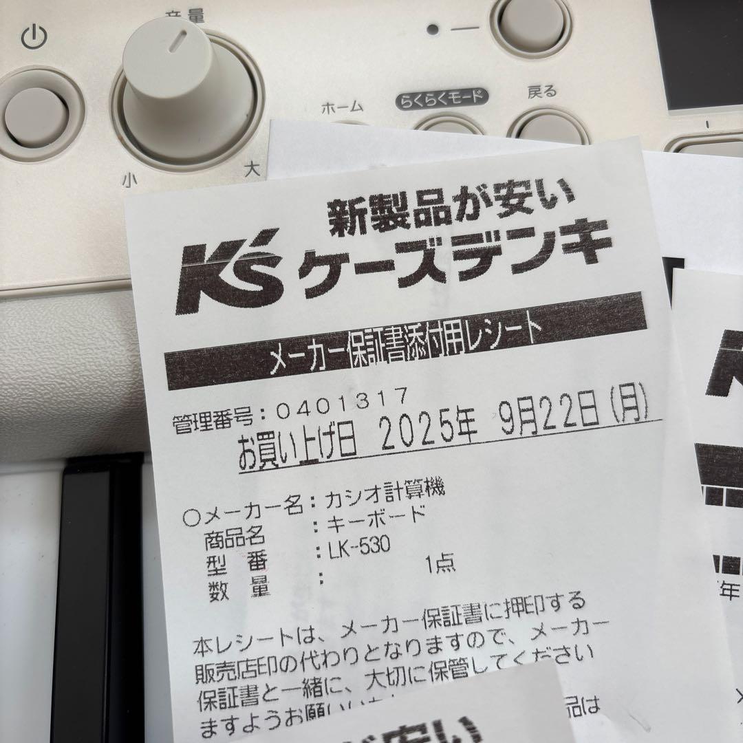 【美品】保証書あり CASIO Casiotone LK-530 キーボード