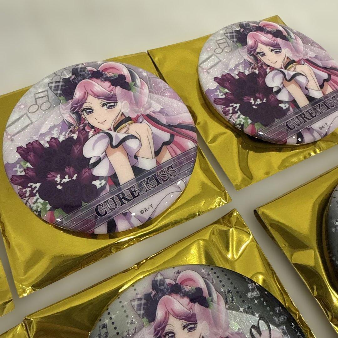 キミとアイドルプリキュア キュアキッス 感謝祭 缶バッジ&フォト風カード8点