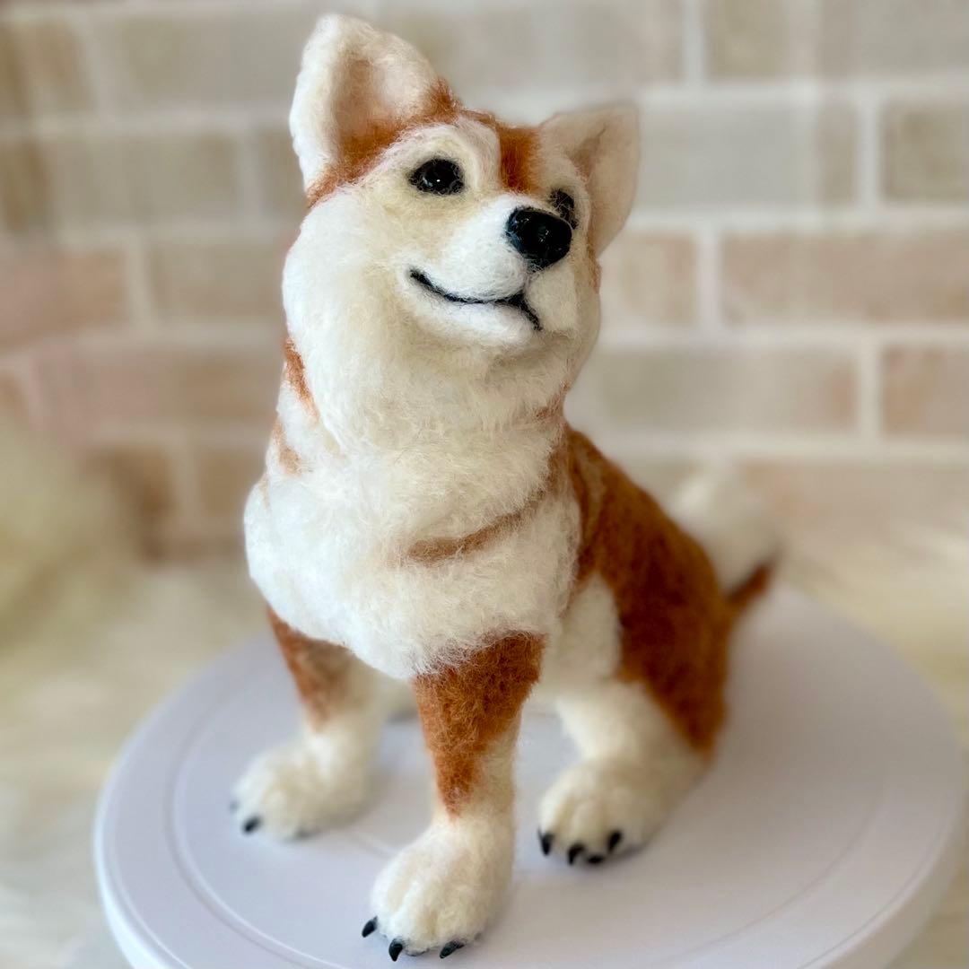 羊毛フェルト　柴犬　momoichigo
