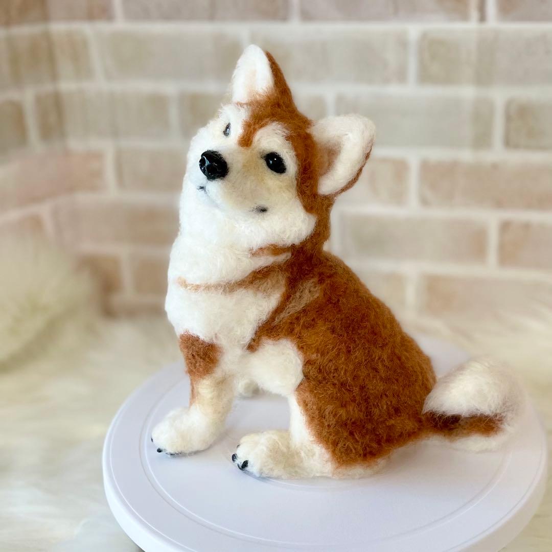 羊毛フェルト　柴犬　momoichigo