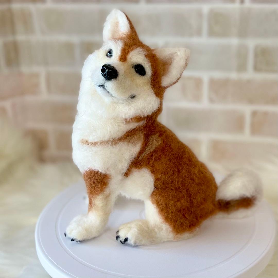 羊毛フェルト　柴犬　momoichigo