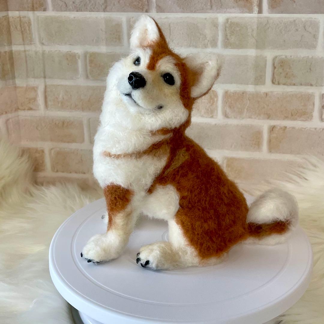 羊毛フェルト　柴犬　momoichigo