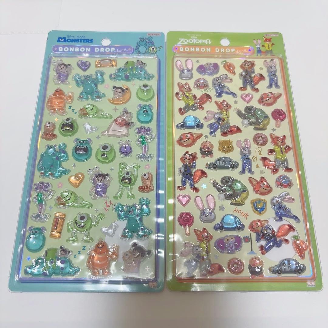 h*u様 完全正規品 ディズニー ボンボンドロップシール 3枚セット まとめ売り