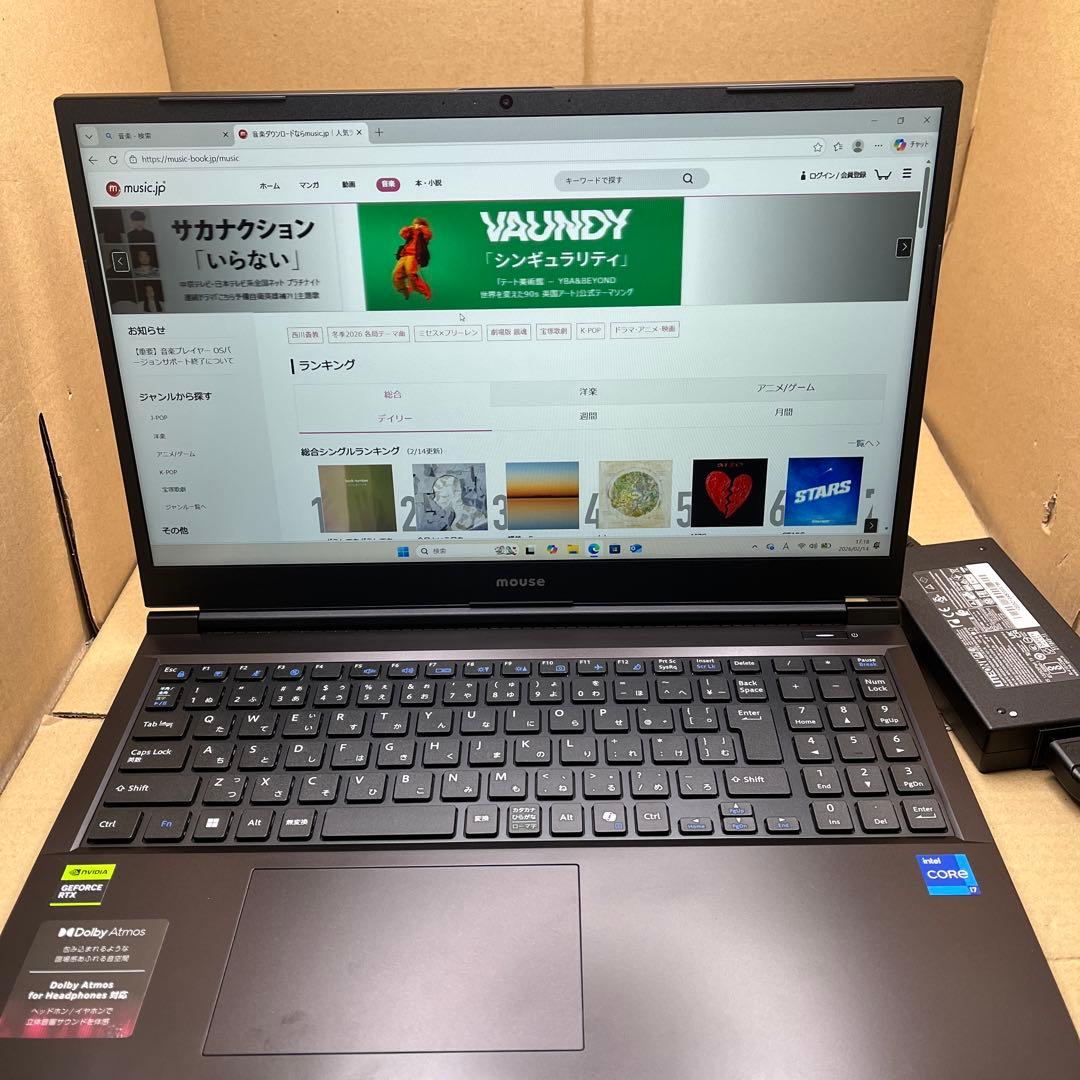 mouse ノートパソコン Core i7-12700H RTX15.6インチ