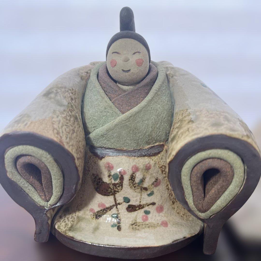 益子焼　お雛様飾り　ヴィンテージ