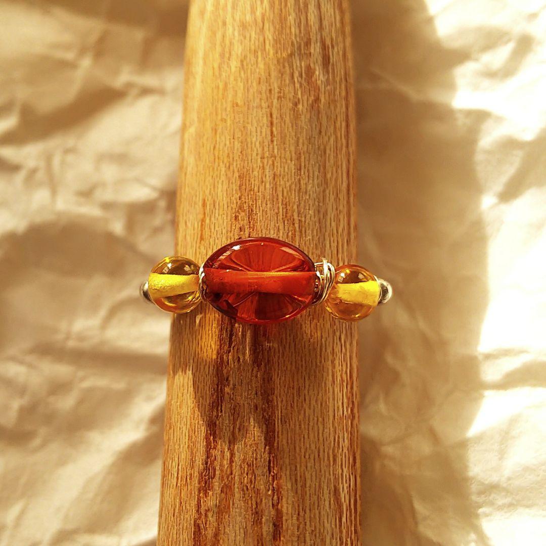 Silver925 バルティックアンバー 2種 リング
